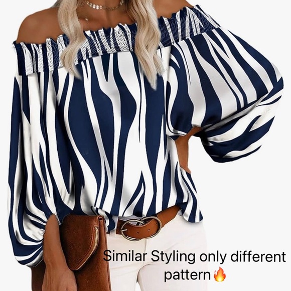 Nine West Tops - NINE WEST Gorgeous flowy, off shoulder, elastic neckline & waistband crop top🔥